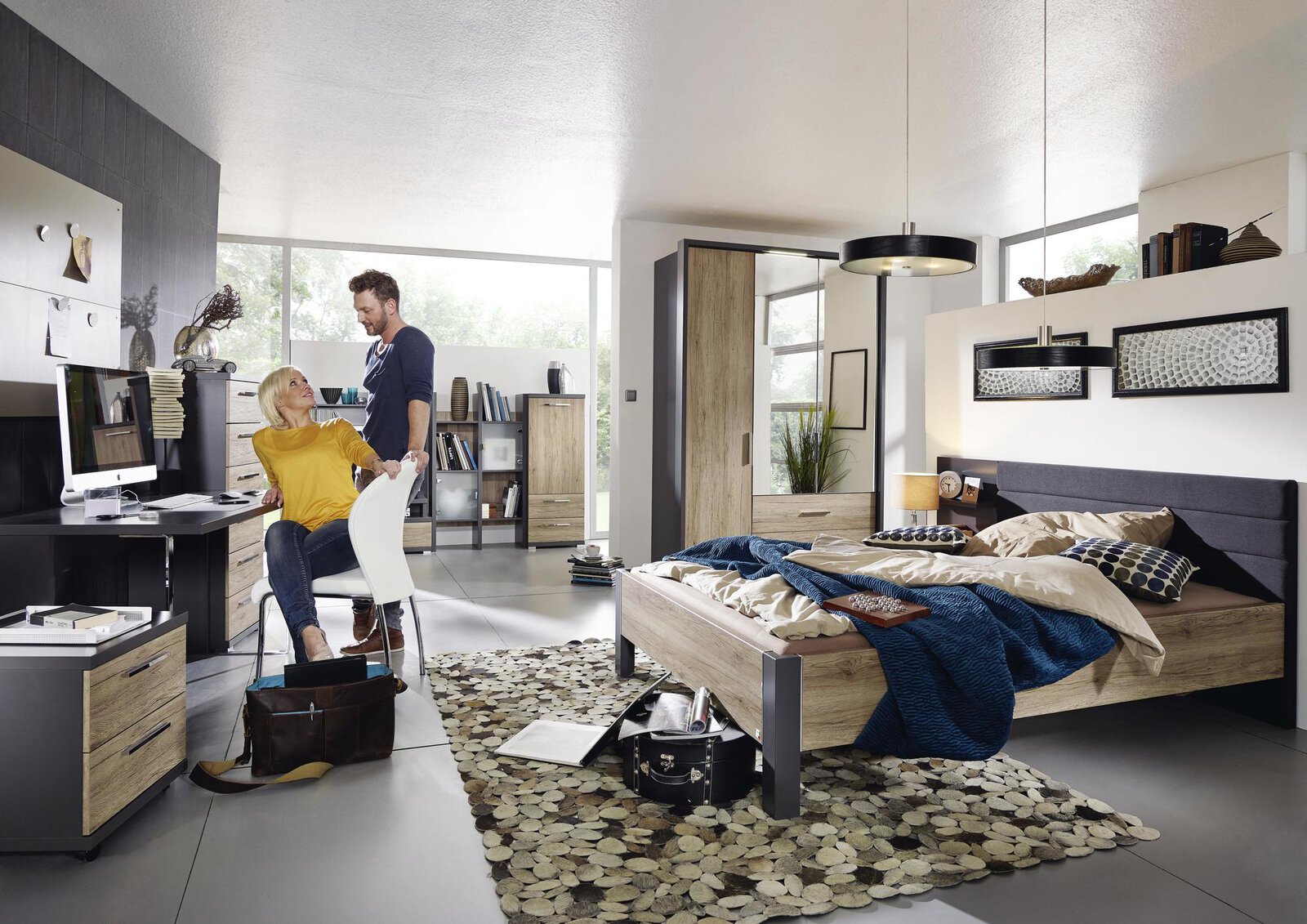 Kinderbett Kosi Plus MONDO Holzwerkstoff Eiche San Remo Nachbildung ca