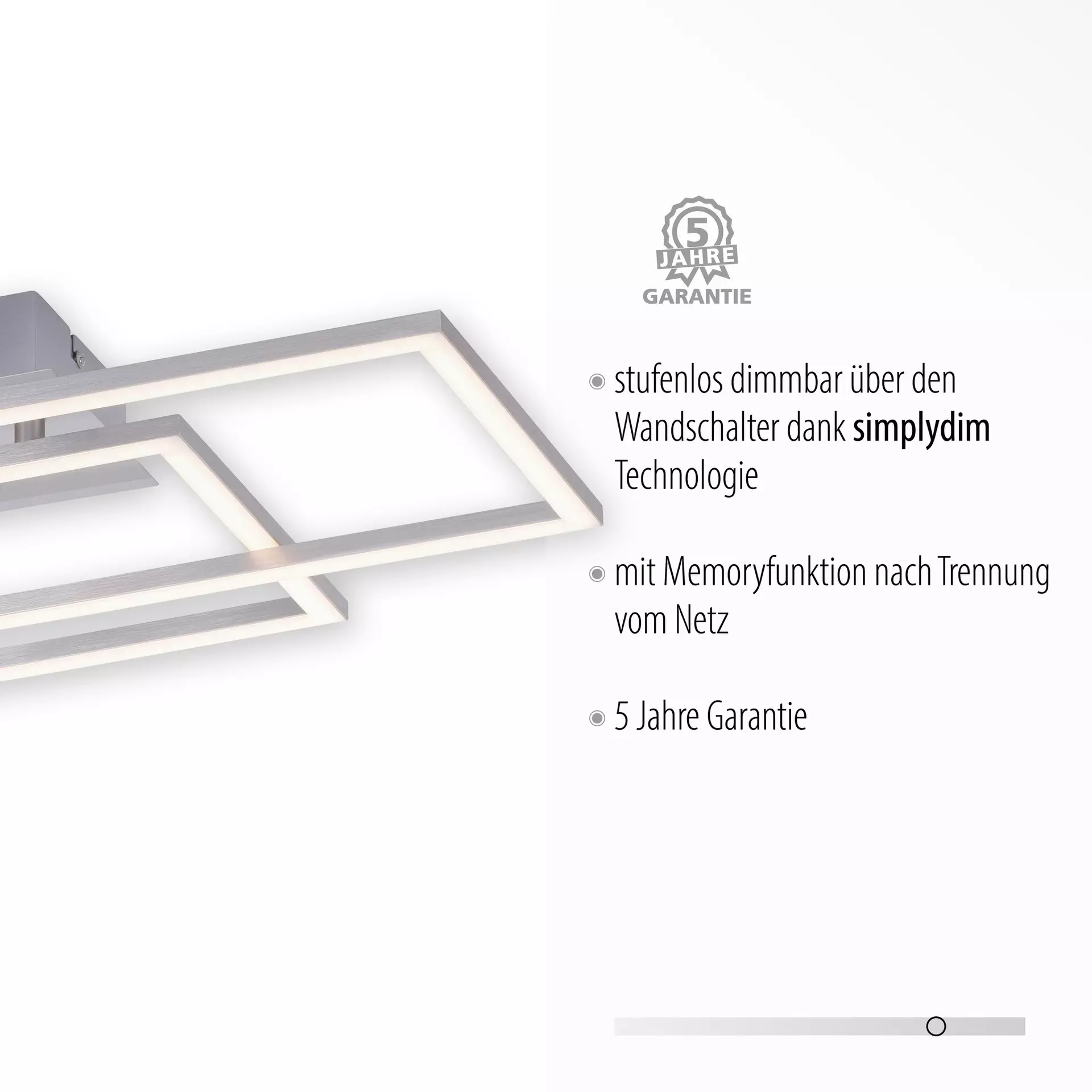 Deckenleuchte IVEN JUST LIGHT Metall 33 x 7 x 54 cm