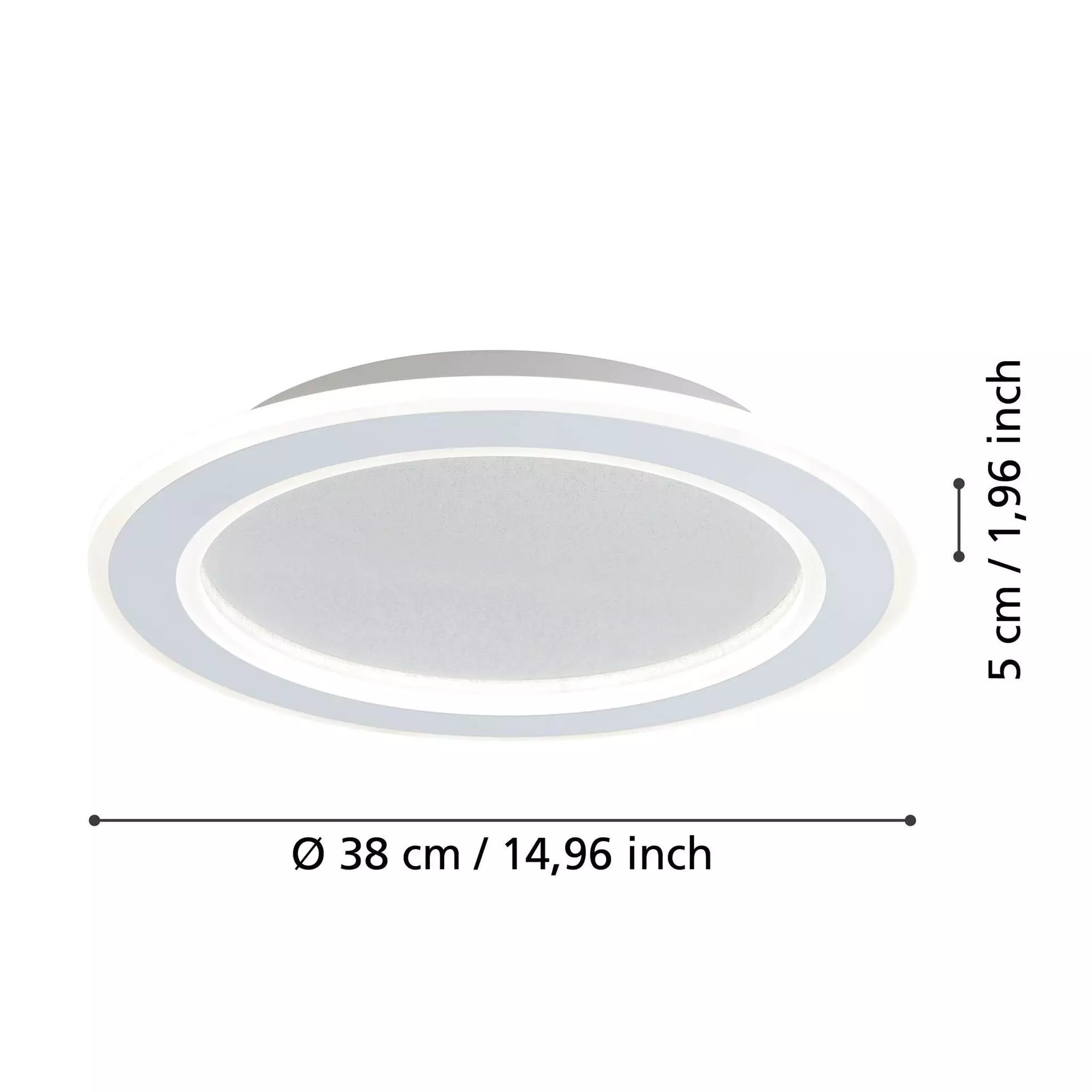 Deckenleuchte MACCHIONI Eglo Metall 38 x 6 x 38 cm