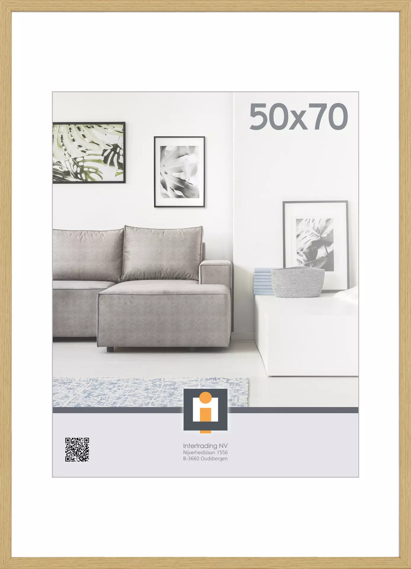 Bilderrahmen MADRID NATUR INTERTRADING Kunststoff 52 x 72 x 2 cm