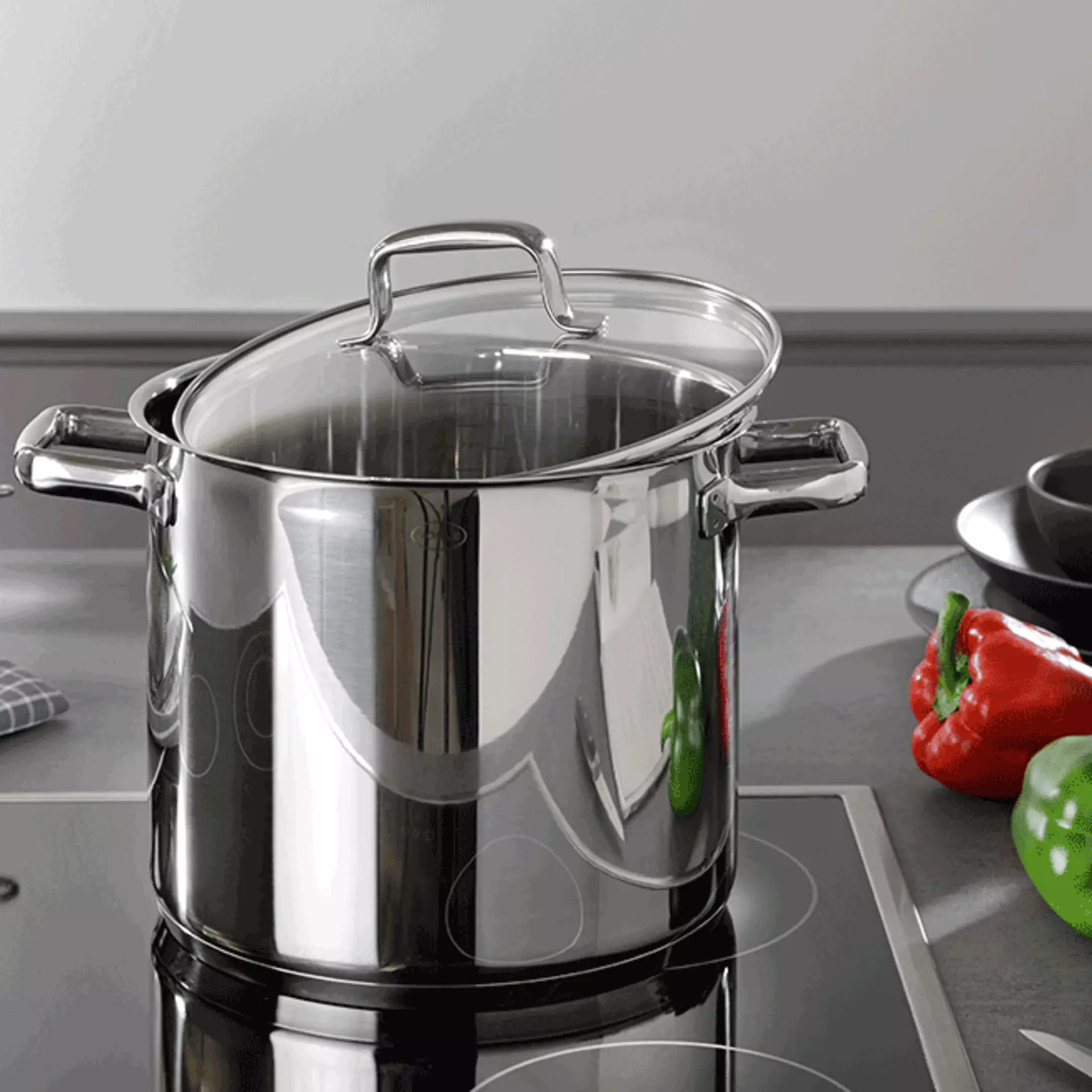 Hochwertiger Edelstahl Kochtopf von Rösle für zuverlässige Kochergebnisse