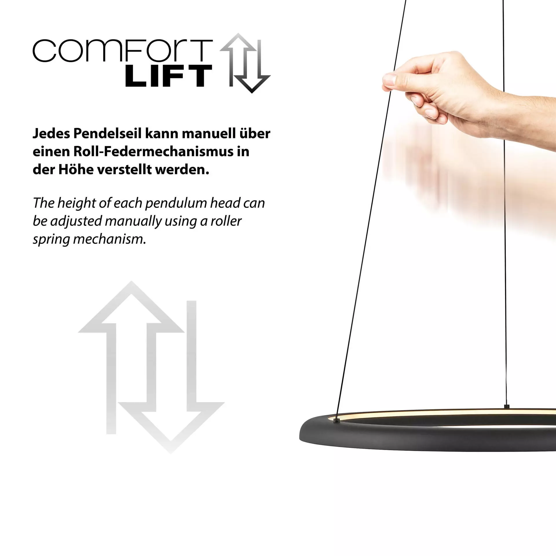 Hängeleuchte SW QUILLO SCHÖNER WOHNEN-Kollektion Metall 60 x 180 x 60 cm