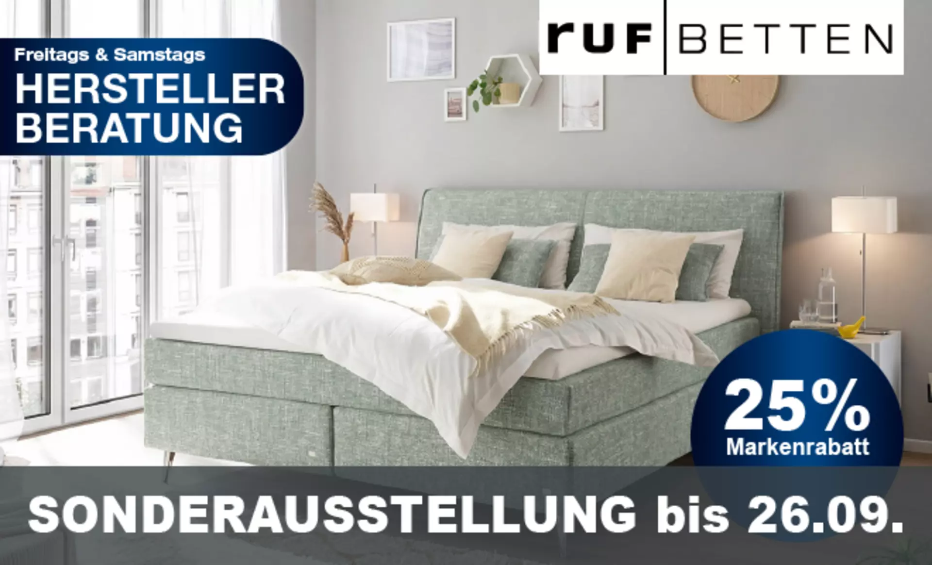 ruf Sonderausstellung mit Herstellerberatung beim Inhofer Ferienfestival mit 25% Markenrabatt