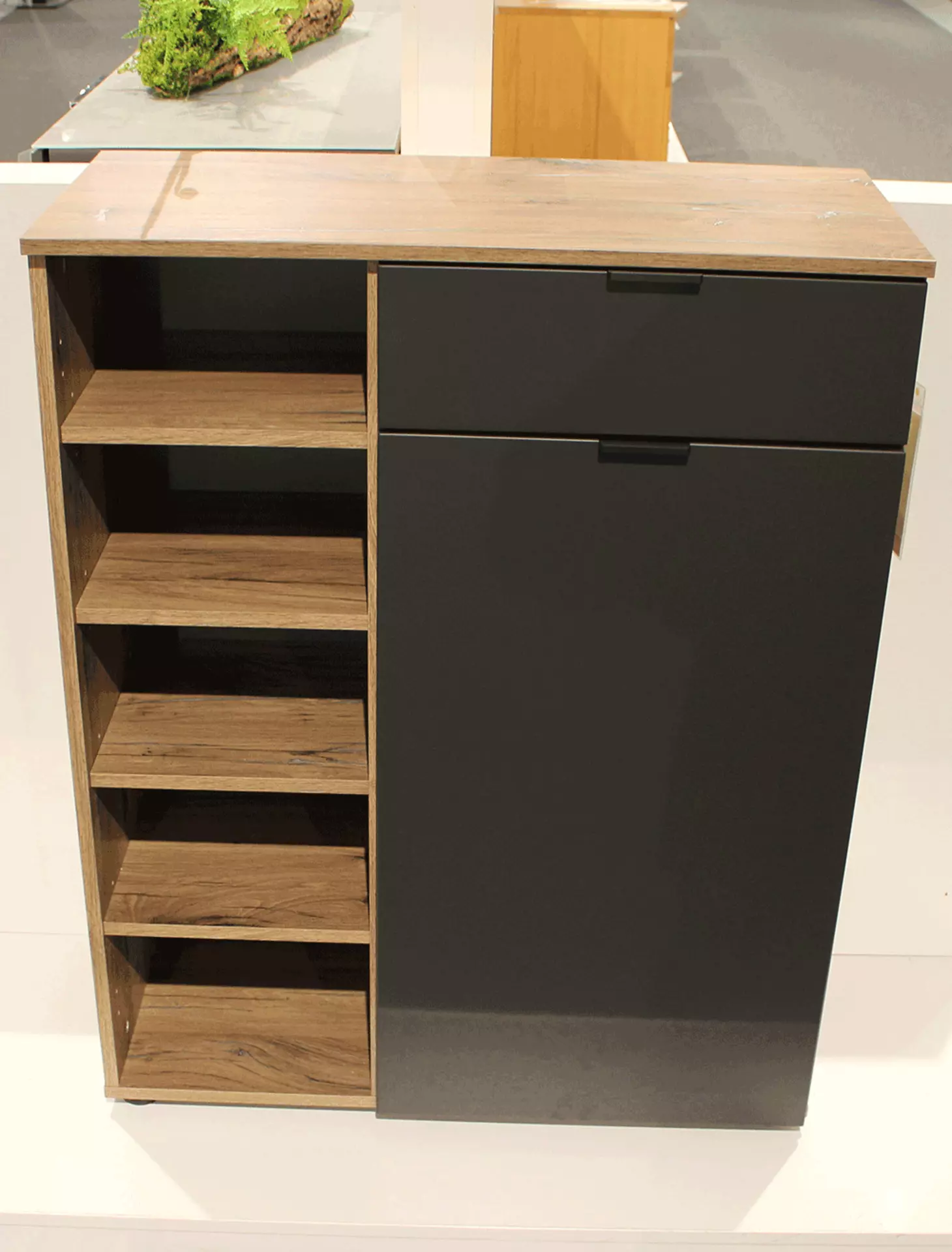 Schuhschrank aus Holz mit Schwarzen Farben