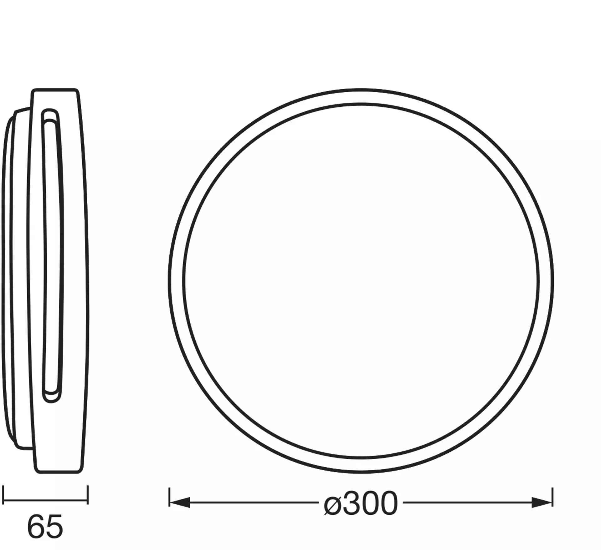 Deckenleuchte Woodburry Basic Ceiling OSRAM Metall 