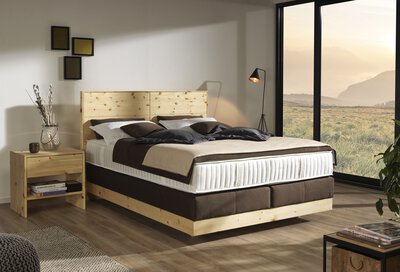 Bild von Boxspringbett ca. 208 x 120 x 190 cm Ada Möbel braun