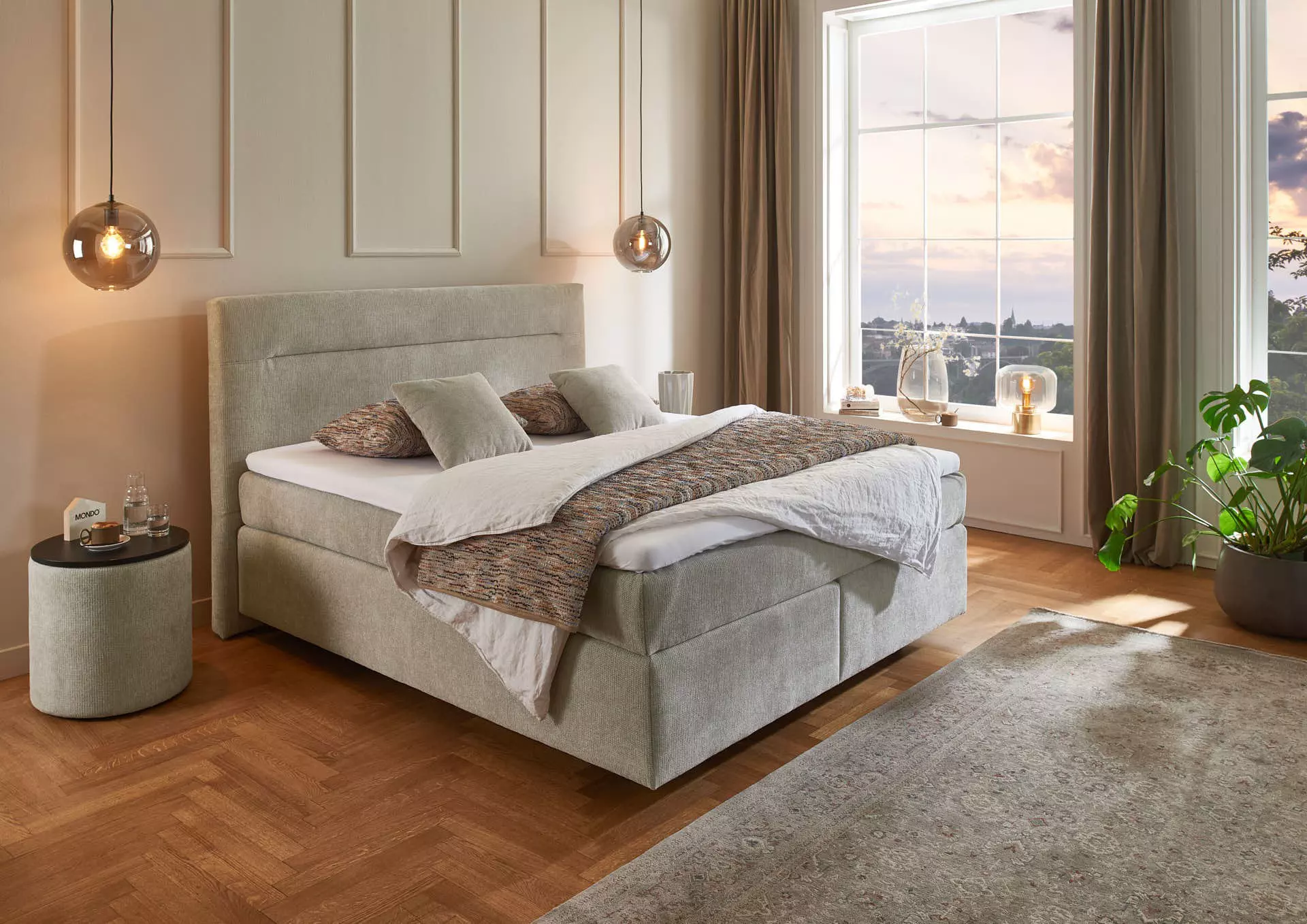 Boxspringbett LUVARA MONDO Metall 194 x 127 x 211 cm