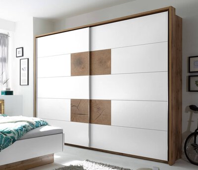 Bild von Schwebetürenschrank ca. 270 x 225 x 60 cm Dreamoro weiß