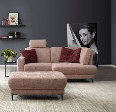 Bild von Sofa 3-Sitzer Polyester rosa Ponsel