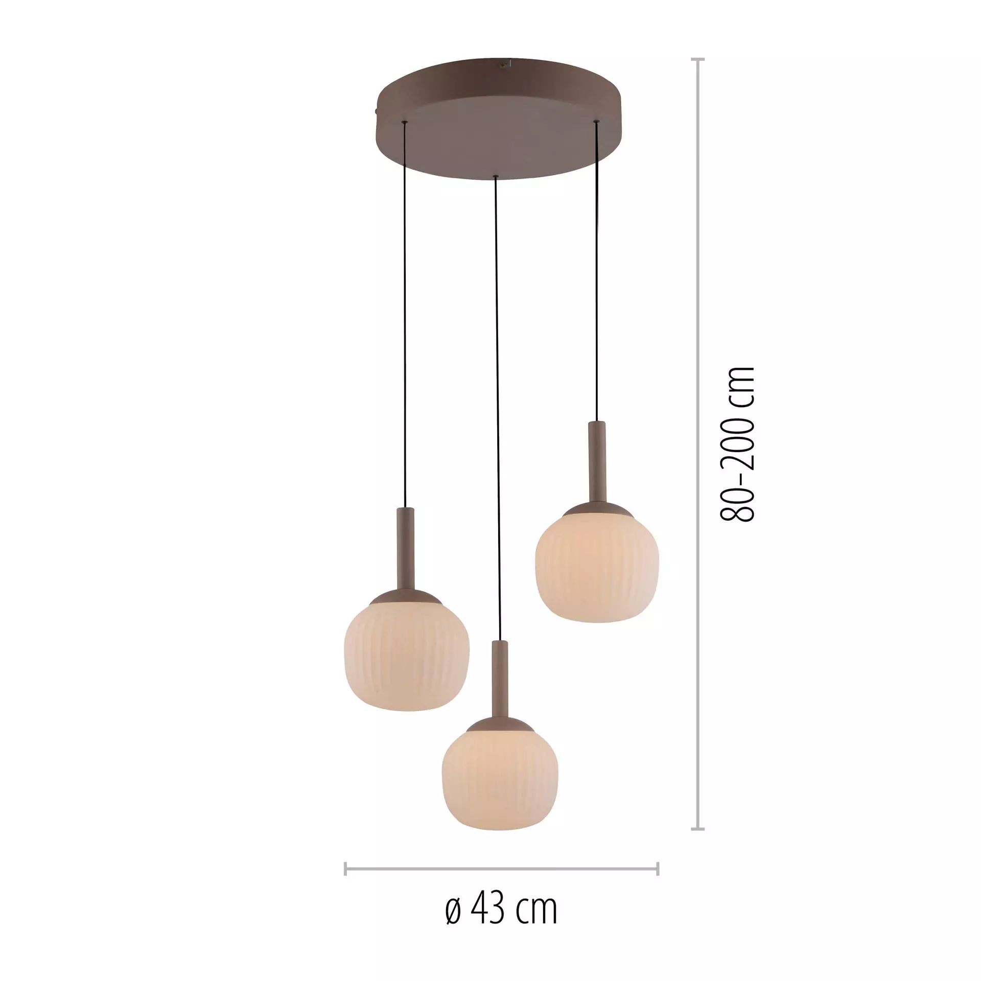 Hängeleuchte NAMI JUST LIGHT Metall 43 x 200 x 43 cm