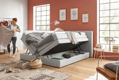 2. Bild von Boxspringbett ca. 200 x 0 x 180 cm SELF grau
