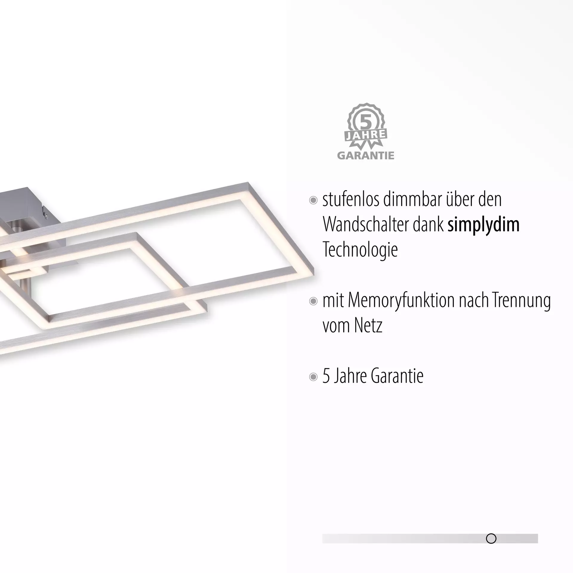 Deckenleuchte IVEN JUST LIGHT Metall 34 x 9 x 70 cm