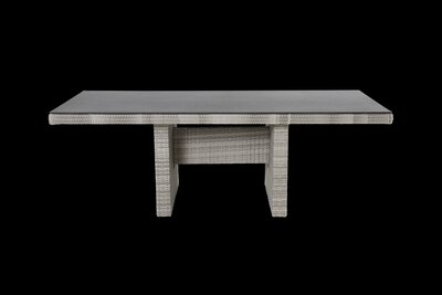 Bild von Diningtisch Metall grau ca. 220 x 75 x 100 cm