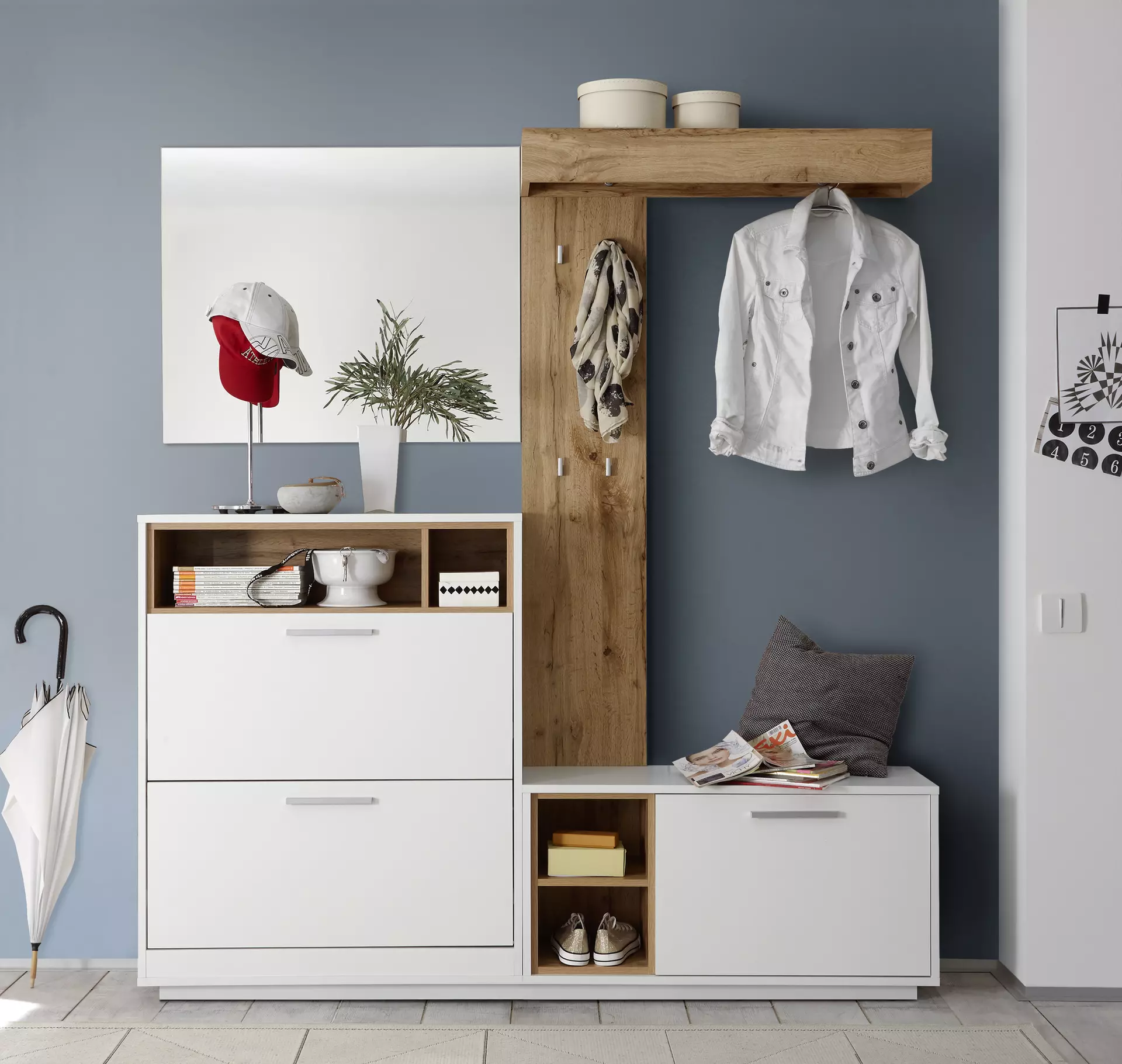 Garderobe ORLANDO inDoor Holzwerkstoff 32 x 195 x 177 cm