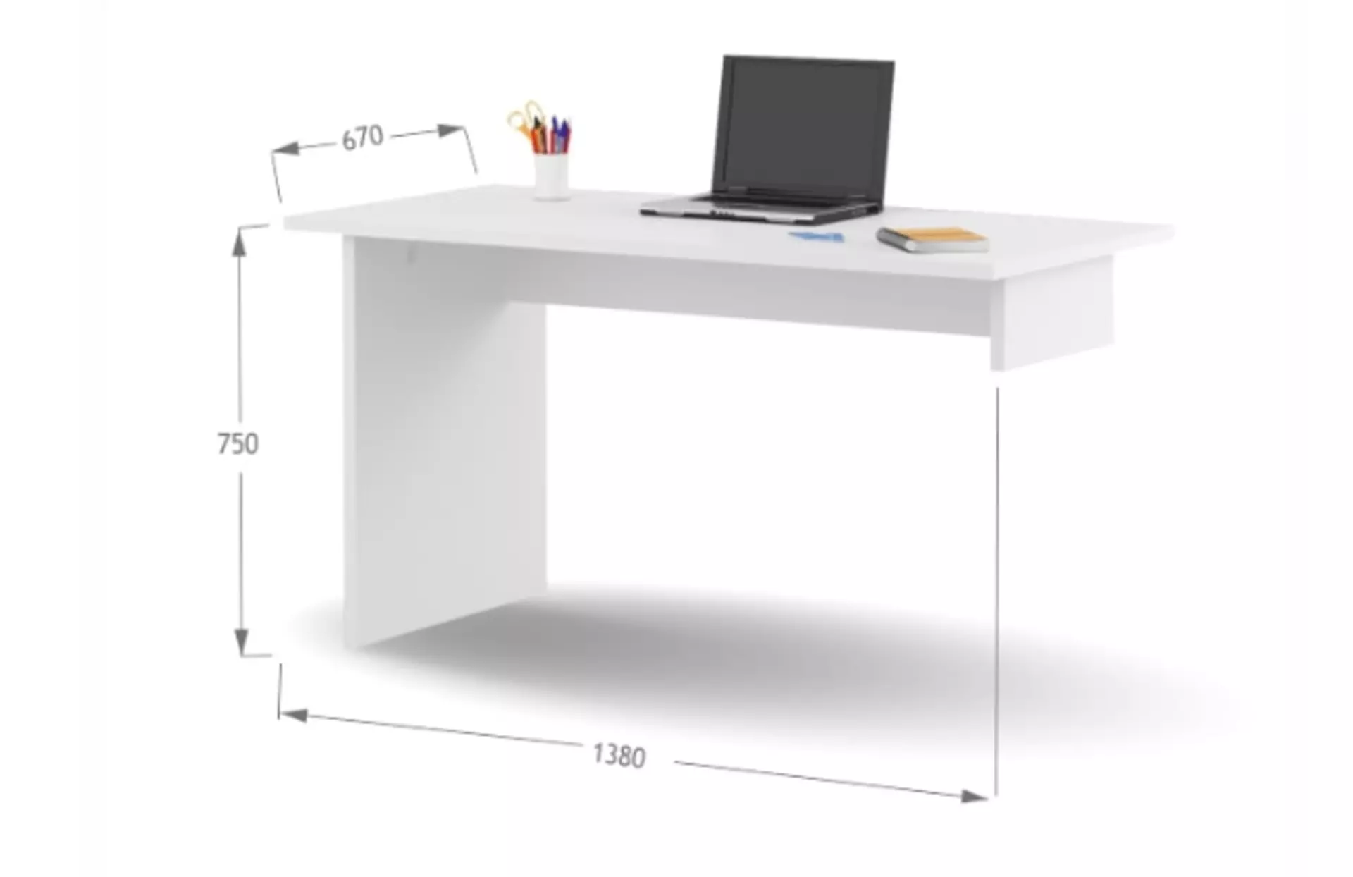 Schreibtisch FLEX WHITE Meblik Holzwerkstoff 138 x 75 x 67 cm