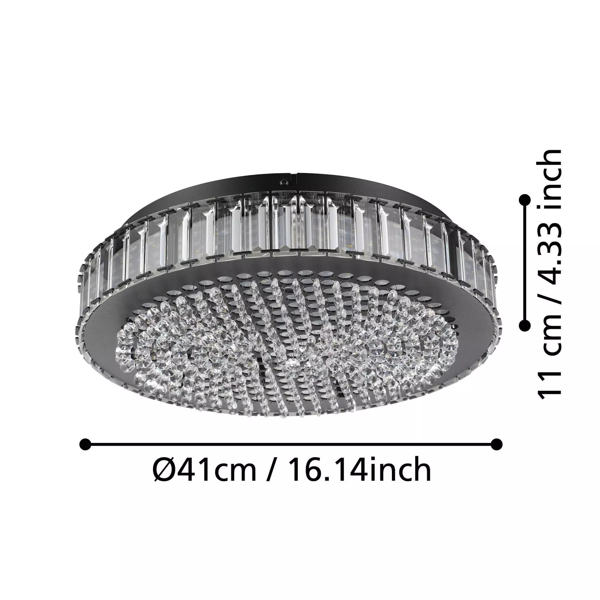 Deckenleuchte BALPARDA Eglo Metall 40 x 11 x 40 cm