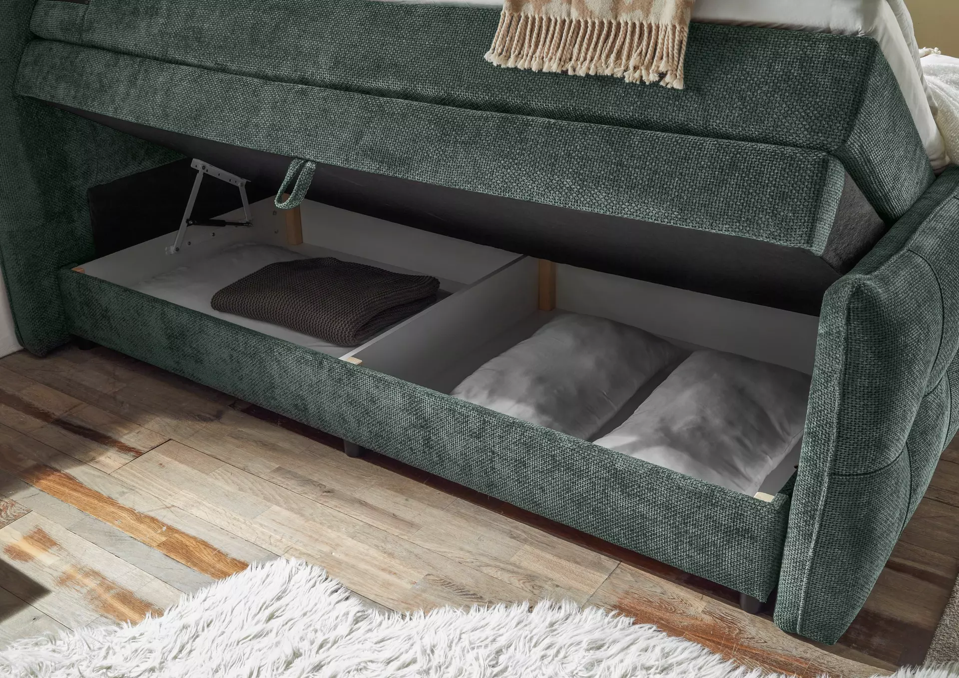 Boxspringbett KENIA ED-Lifestyle Textil 205 x 126 x 234 cm