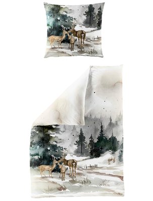 2. Bild von Satin-Bettwäsche Bierbaum braun