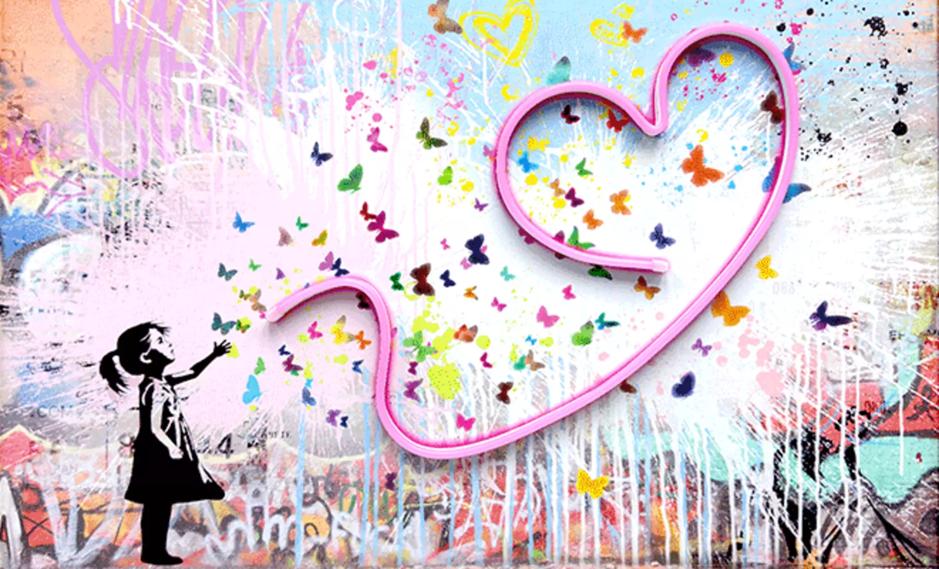 Bild eines Kindes vor einer Graffiti Wand von Pro-Art