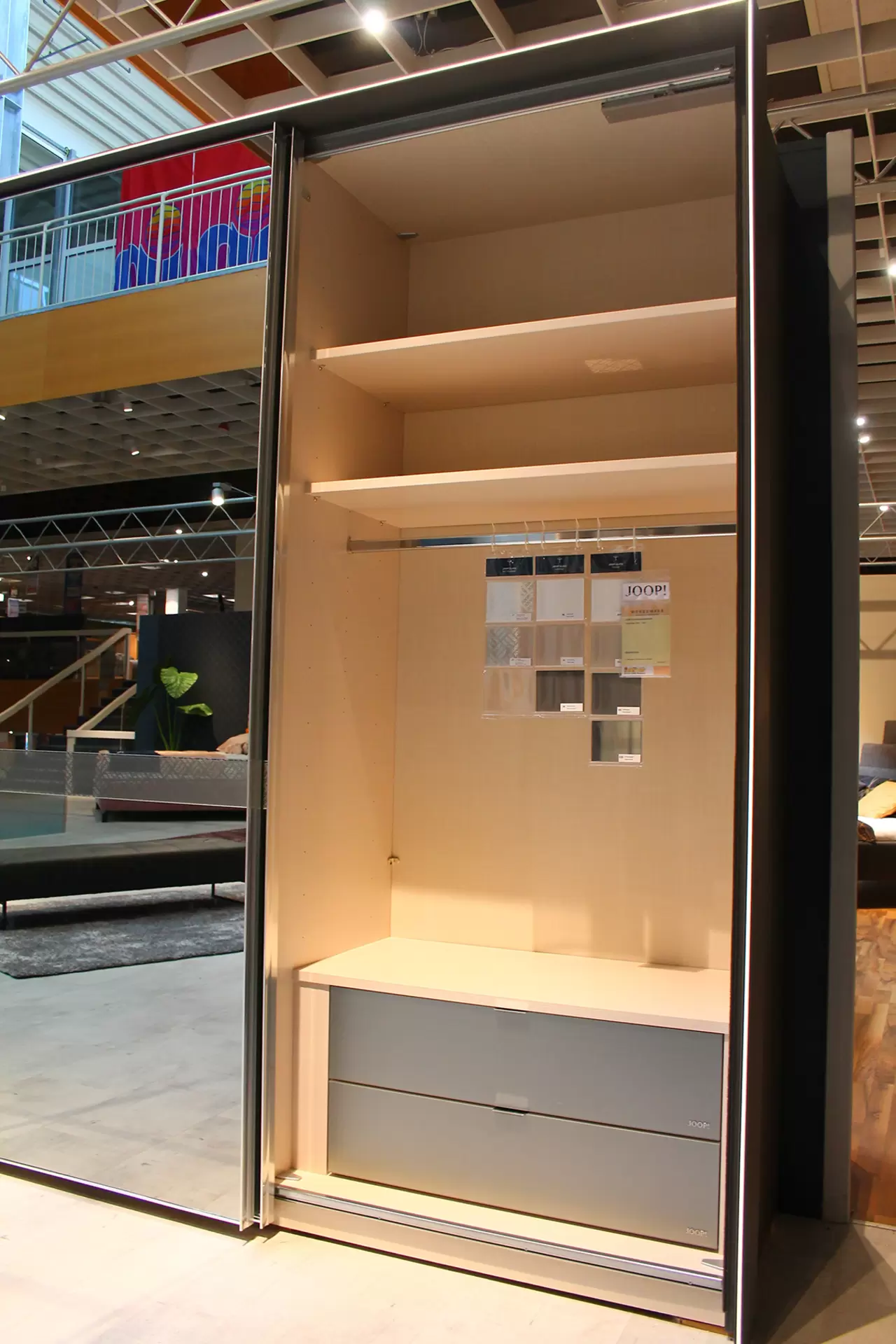 Schwebetürenschrank JOOP! Korpus dunkelgrau