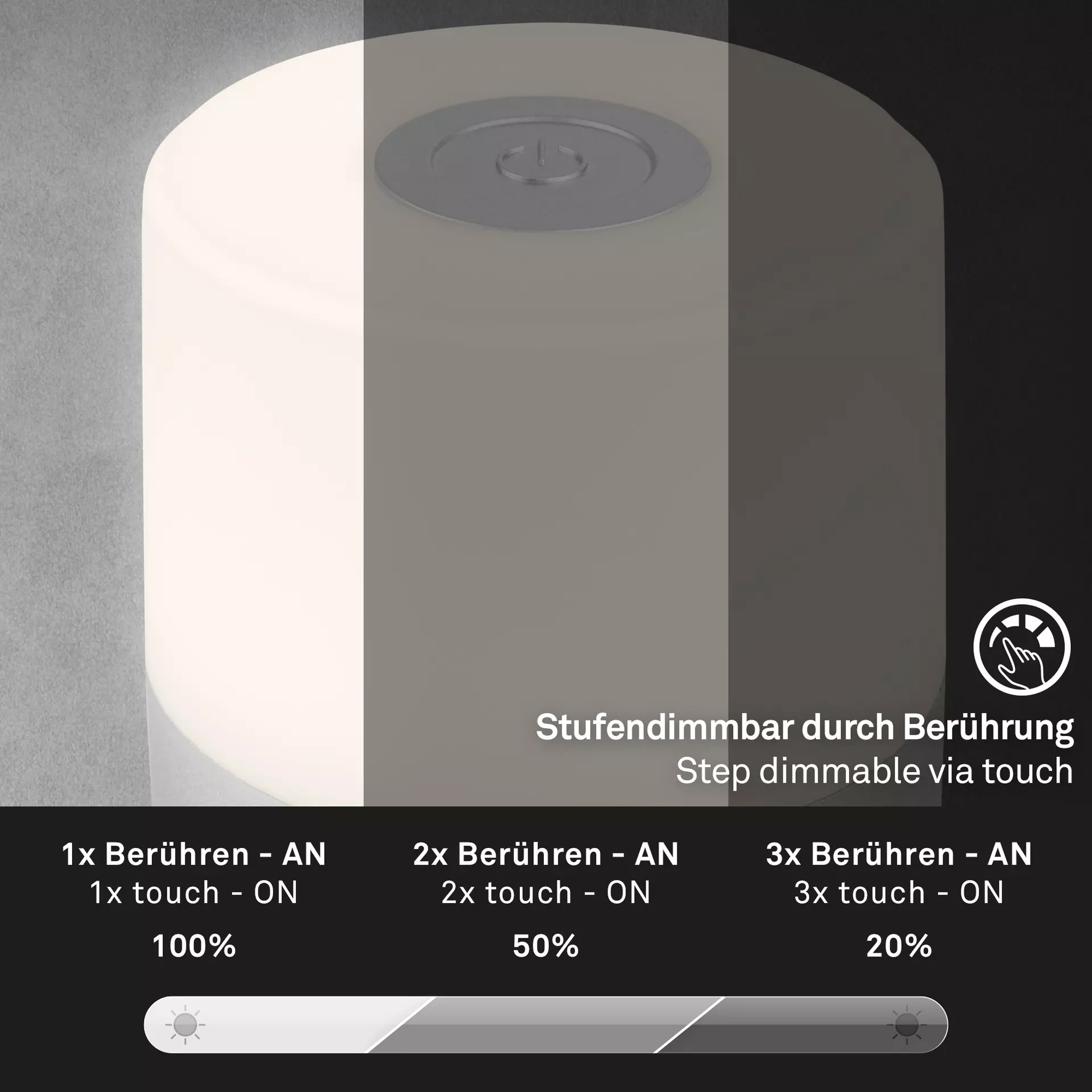 Tischleuchte SMAL Briloner Kunststoff 7 x 7 x 7 cm