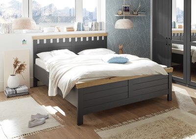 2. Bild von Bett ca. 207 x 107 x 191 cm LIV'IN grau