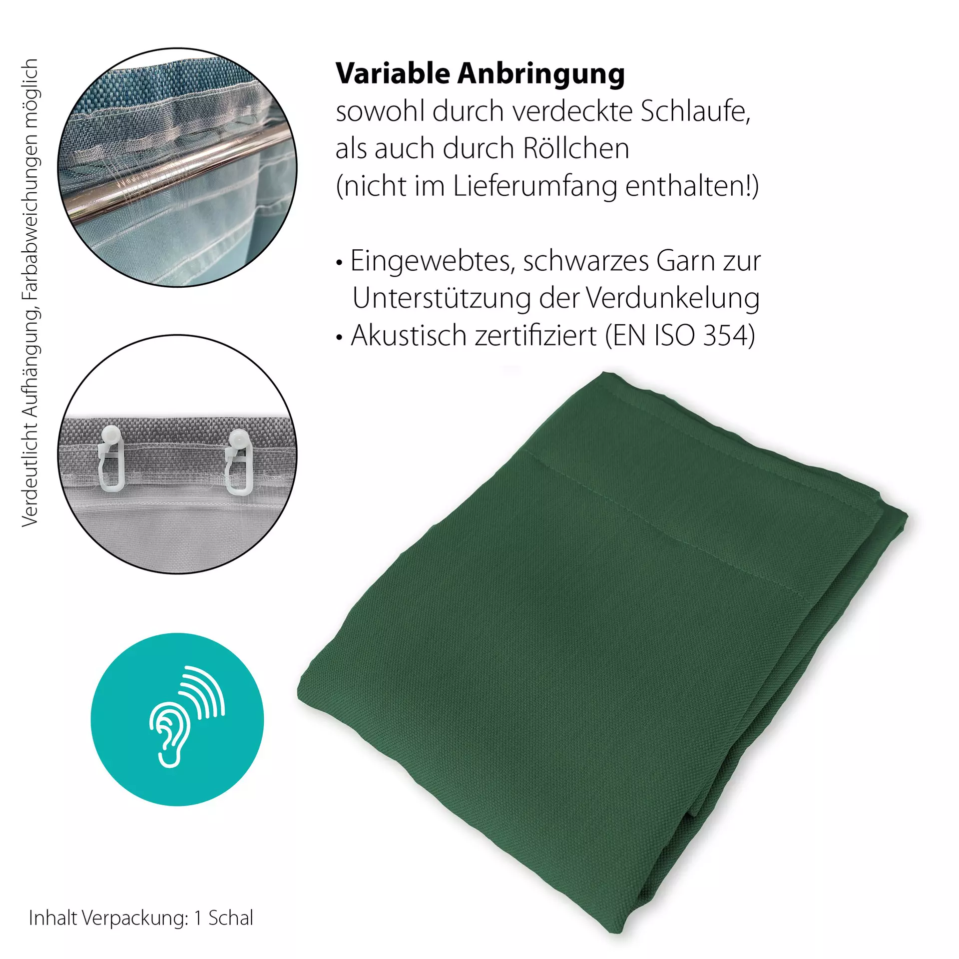 Verdunkelungsschal Galdin Homing Textil 140 x 245 cm