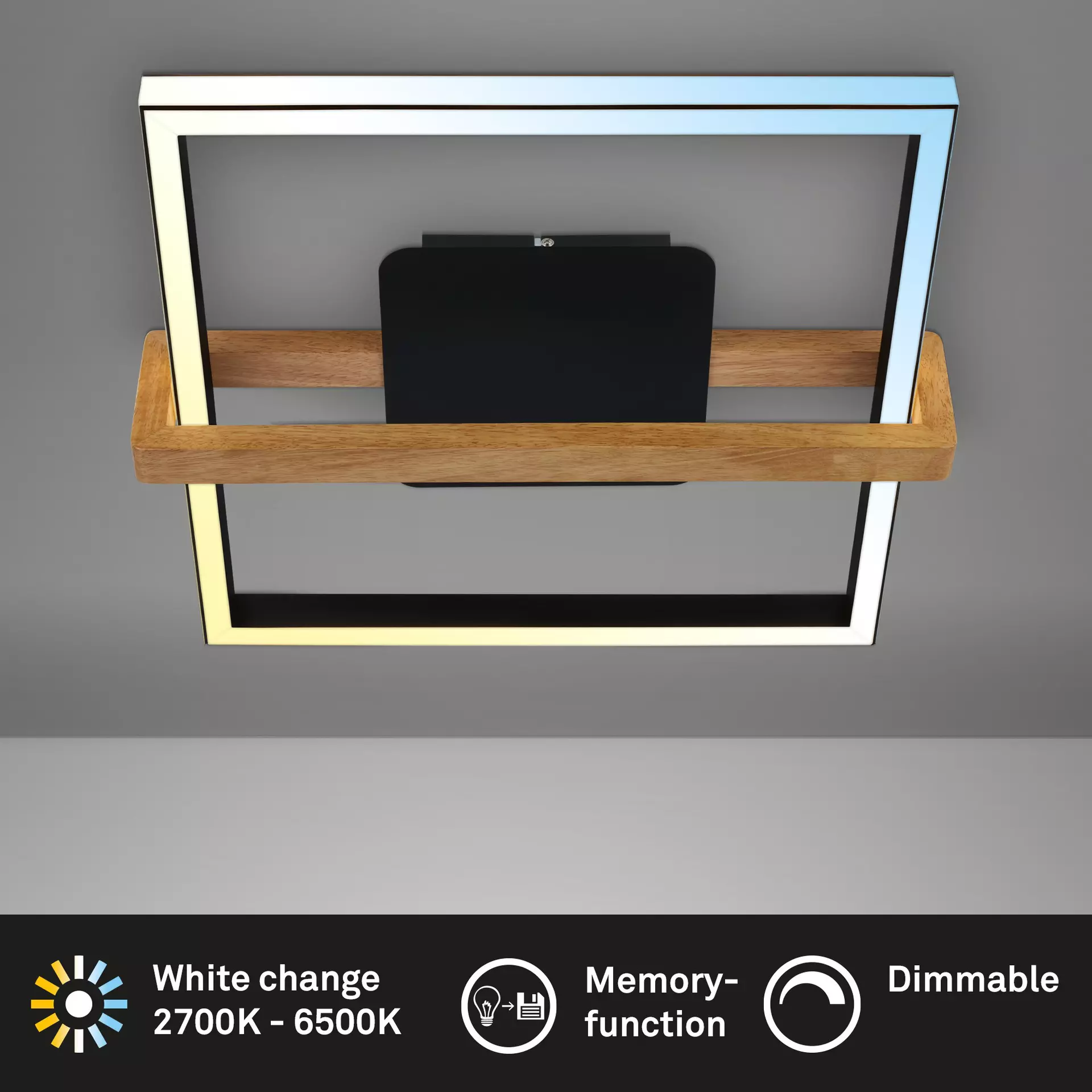 Deckenleuchte FRAME NESTED Briloner Metall 49 x 12 x 45 cm