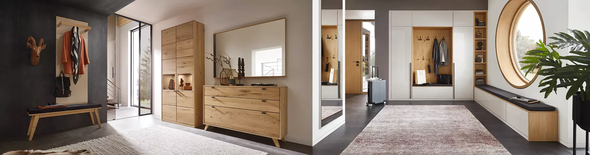 Großer Eingangsbereich mit Möbel Inhofer gemütlich einrichten