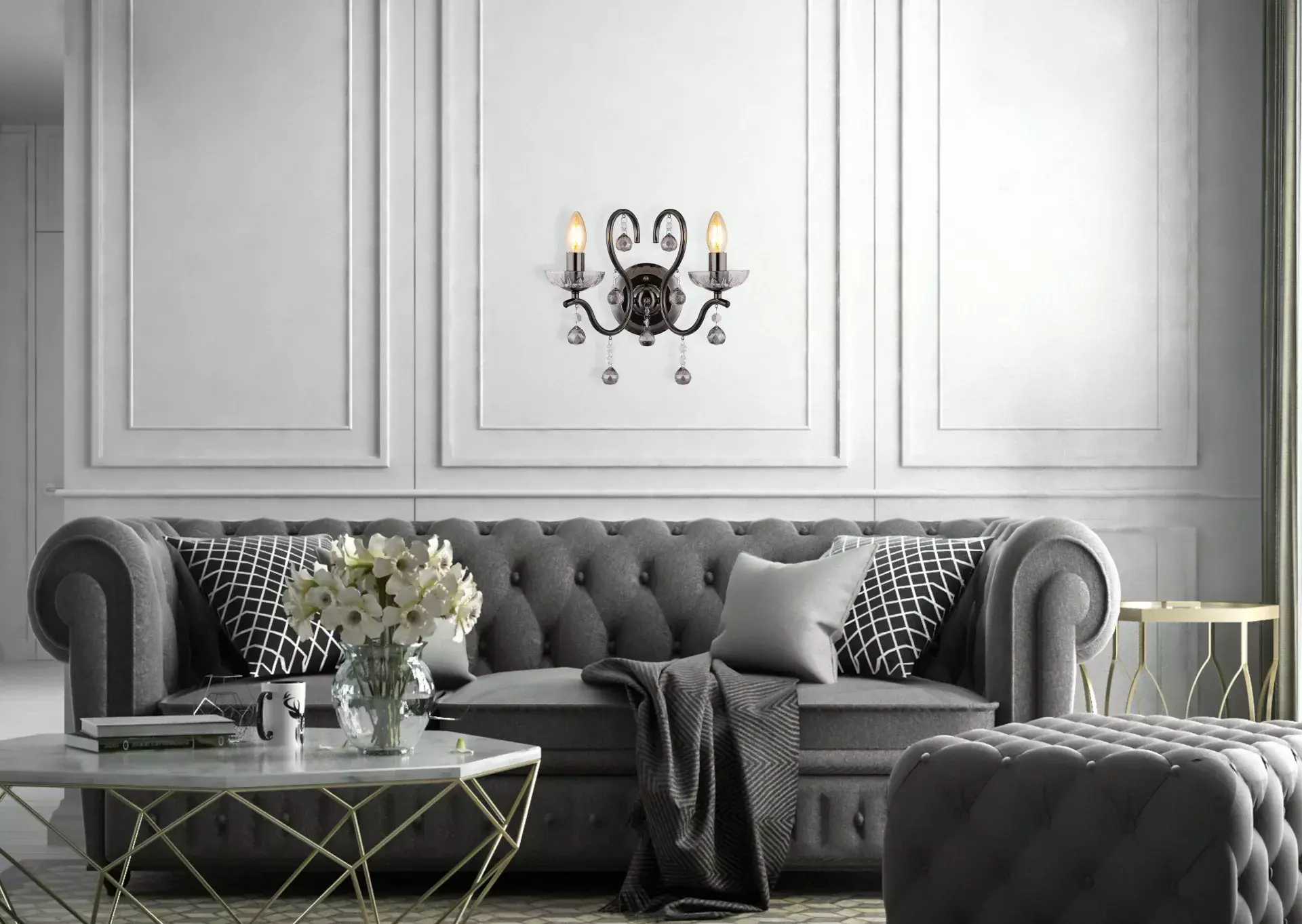 Wandleuchte CAMILA Globo Metall 33 x 33 x 22 cm