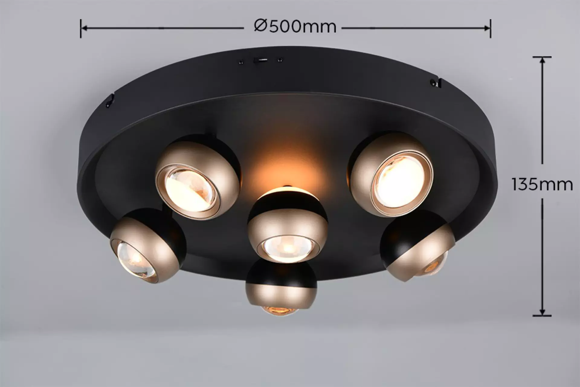 Deckenleuchte Orbit - SELECT Trio Leuchten Metall 50 x 14 x 50 cm