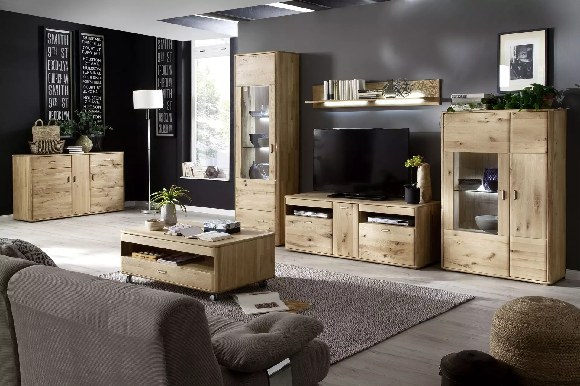 Wohnwand RAVELLO MCA furniture Metall 50 x 208 x 339 cm