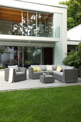 2. Bild von Loungesessel Metall grau ca. 84 x 102 x 75 cm
