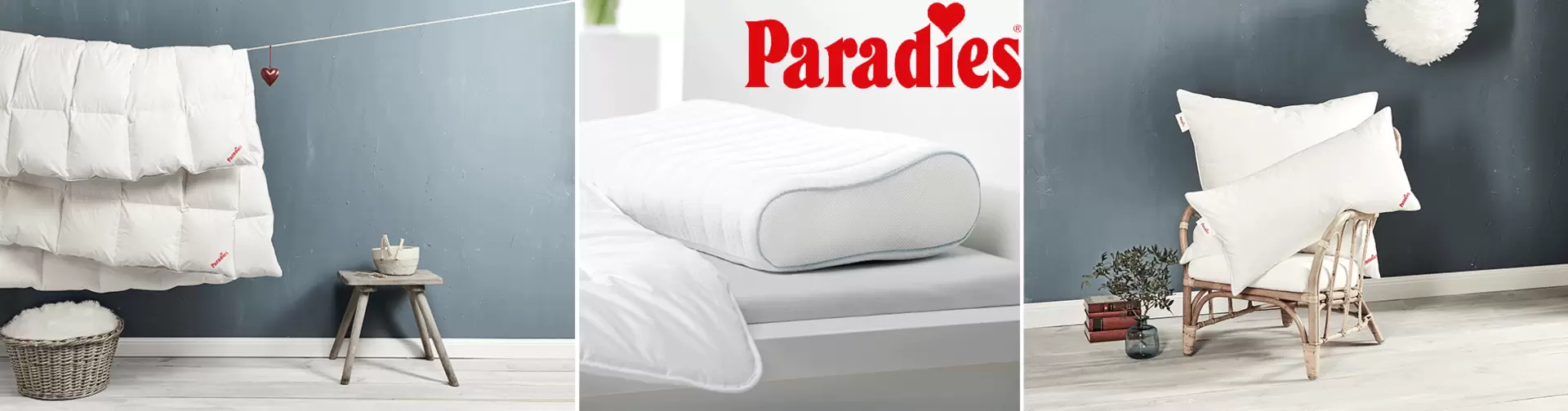 Paradies - hautfreundliche Bettwaren aus Daunen und Textilfasern