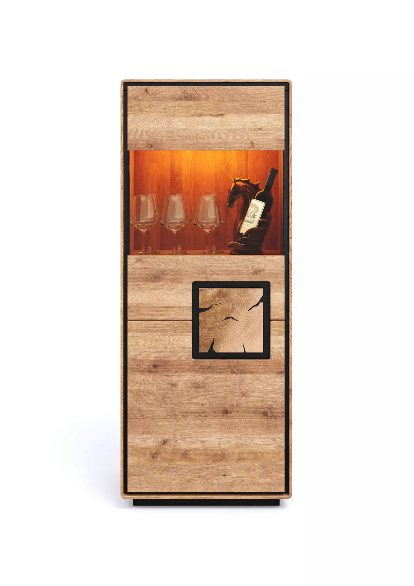 Highboard WZ-0625 GK Möbel Holz 40 x 152 x 60 cm