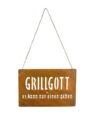 Bild von Dekoschild Metall braun