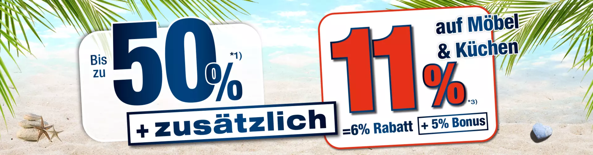Entdecken Sie im Zuge des Möbel Inhofer Ferienfestivals bis zu 50% Rabatt und zusätzlich 11% auf Möbel und Küchen