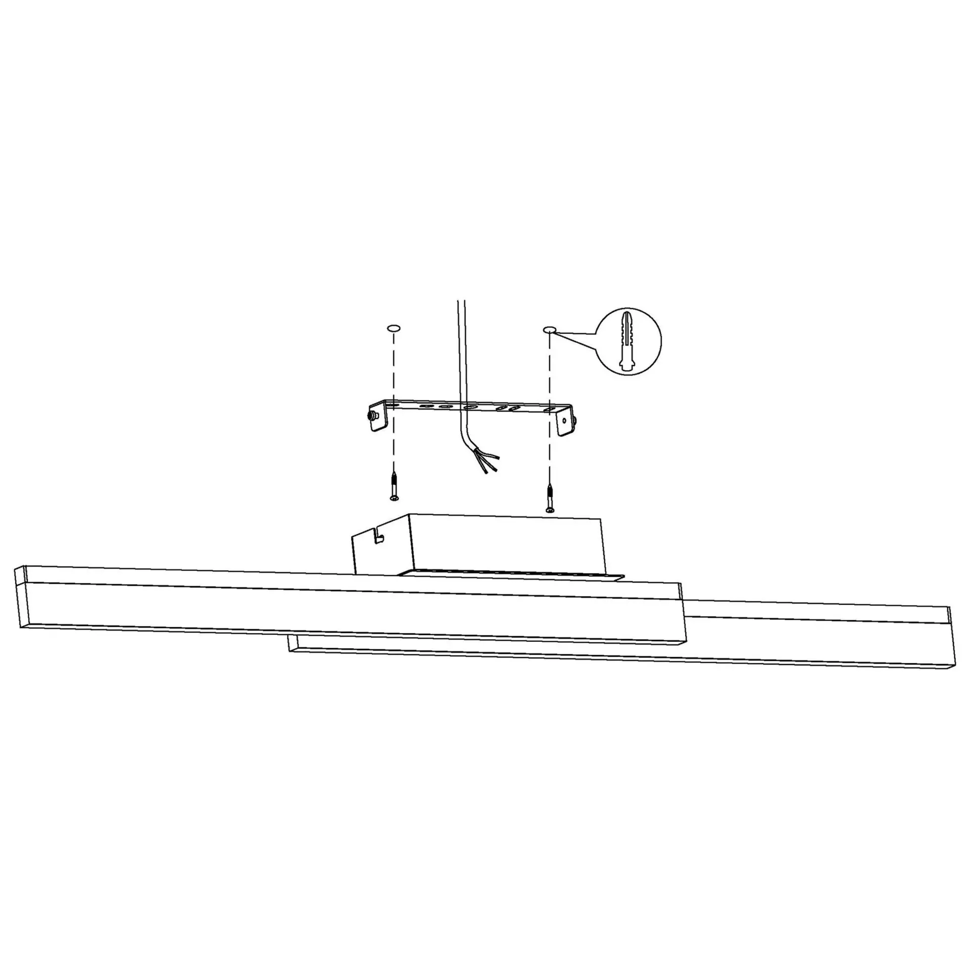 Bad-Deckenleuchte PALMITAL Eglo Metall 88 x 9 x 10 cm