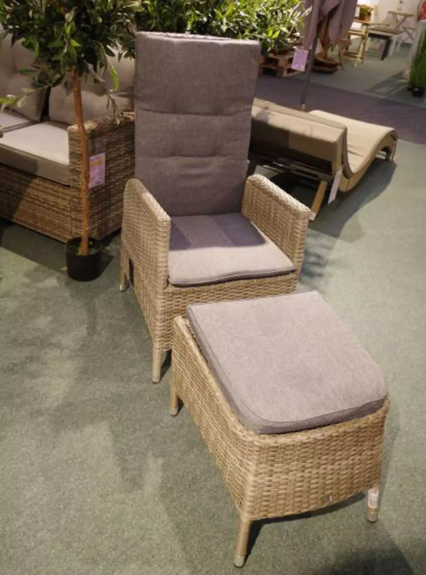 Loungehocker LUCIA Outdoor Metall 44 x 50 x 57 cm