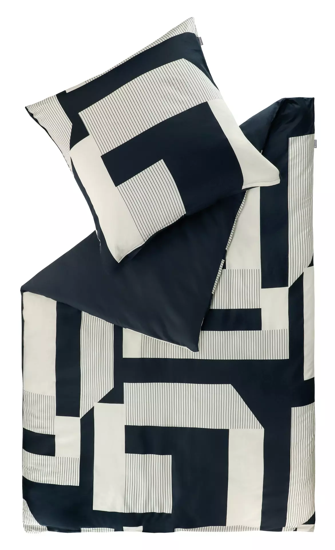 Satin-Bettwäsche Slow-B Musterring Textil 155 x 220 cm