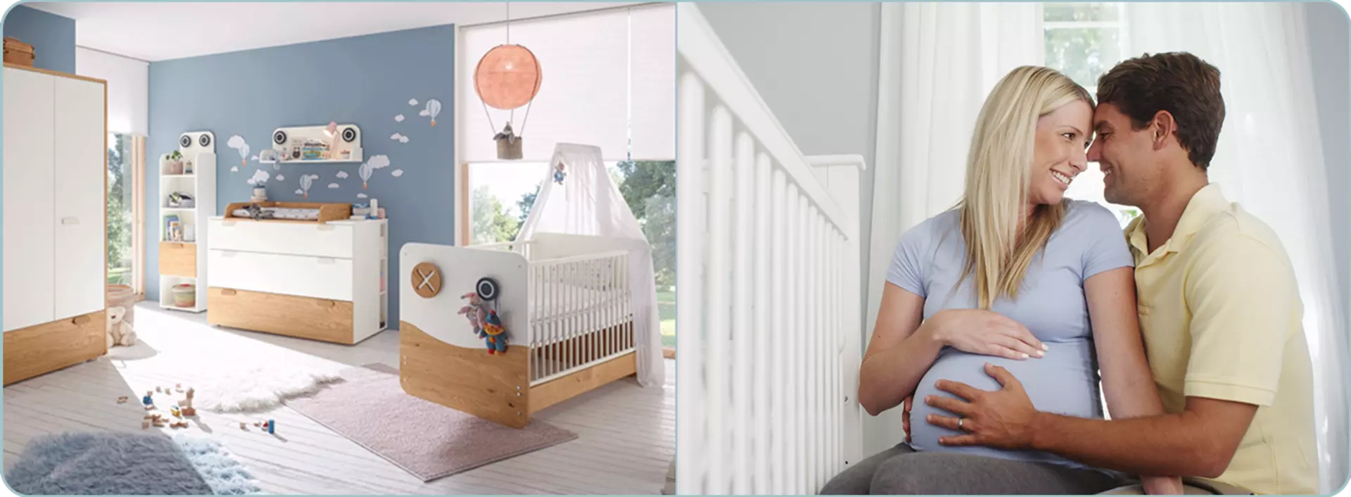 Modernes Babyzimmer in weiß