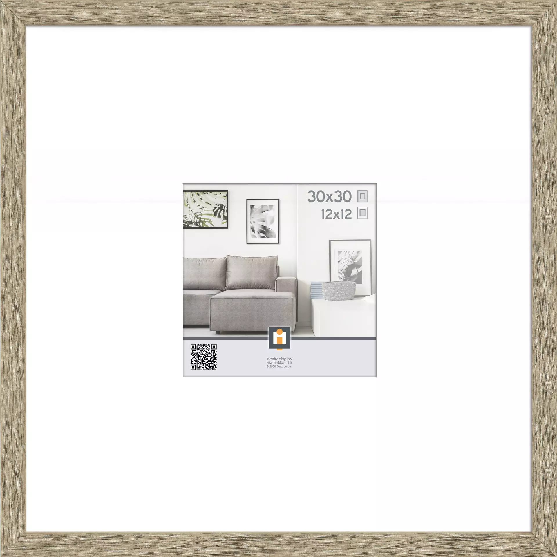 Bilderrahmen MADRID VINTAGE EICHE INTERTRADING Kunststoff 32 x 32 x 2 cm