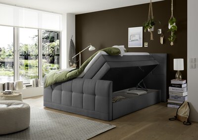 4. Bild von Boxspringbett ca. 224 x 117 x 200 cm LIV'IN grau