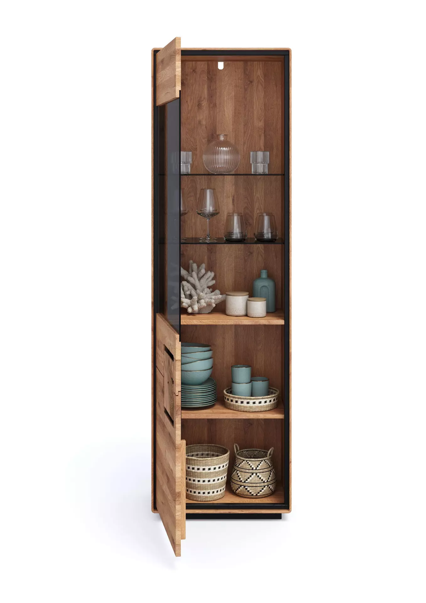 Vitrine WZ-0625 GK Möbel Holz 40 x 203 x 60 cm