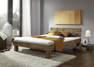 Bild von Bett ca. 200 x 75 x 180 cm Dreamoro braun