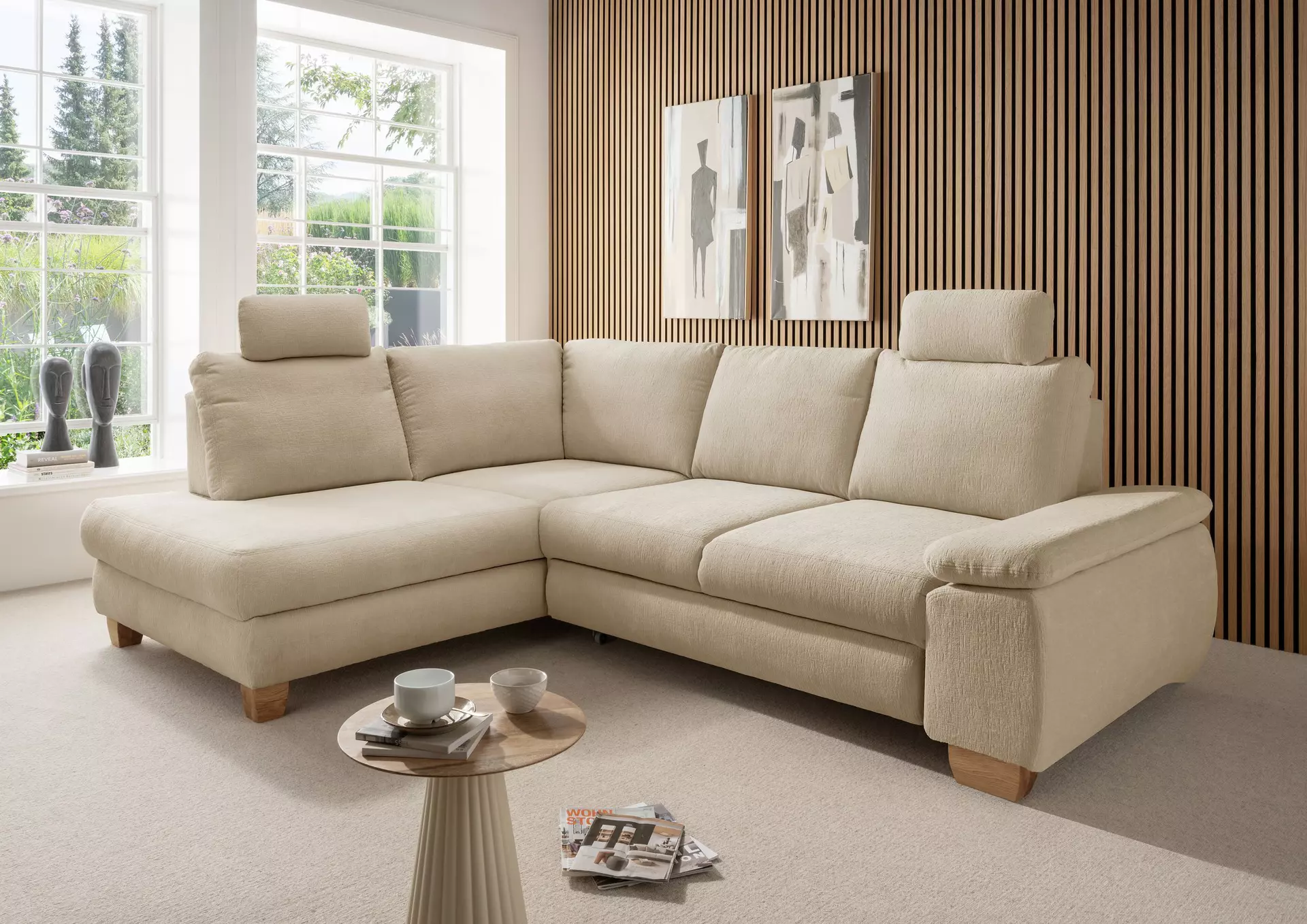 Polstergarnitur POSITANO CELECT Textil 206 x 91 x 261 cm