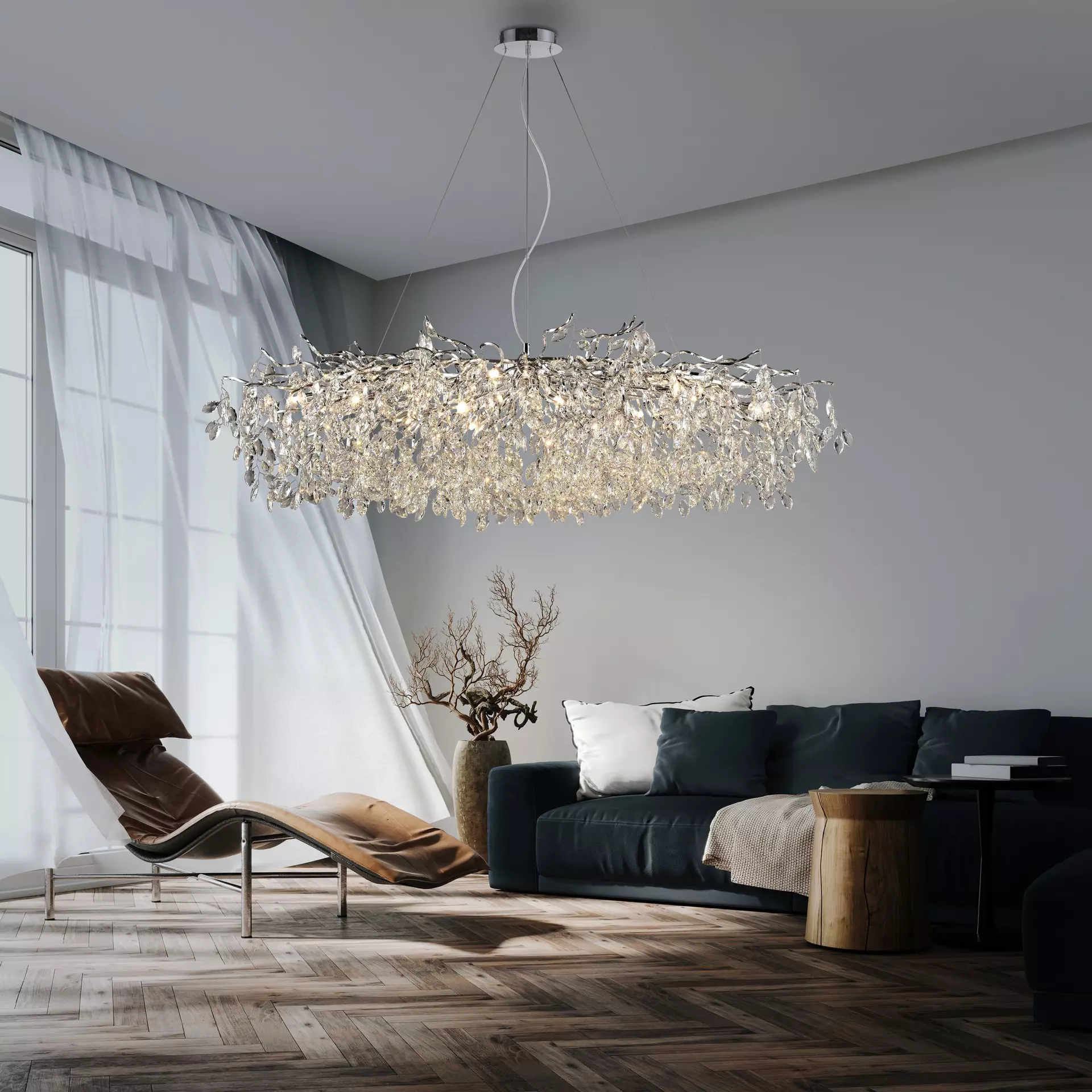 Kronleuchter RICICLE Paul Neuhaus Metall 70 x 250 x 150 cm
