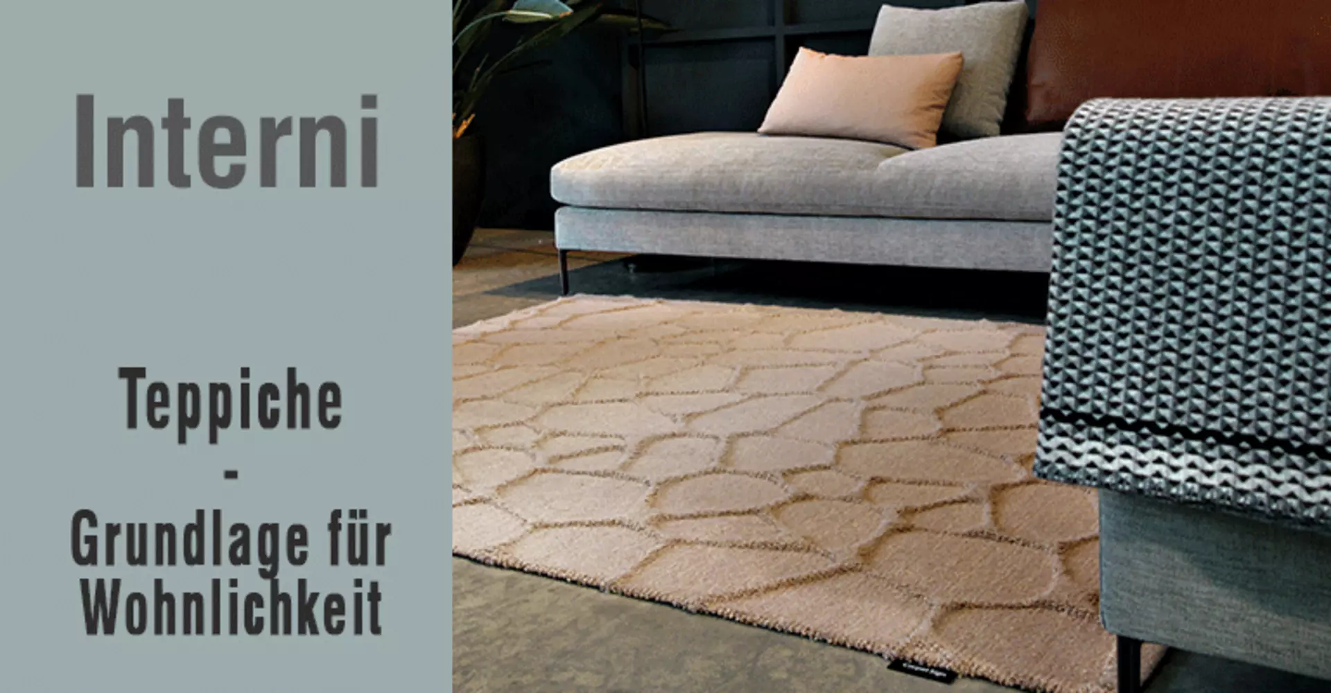 Design Teppiche - gemütliche Grundlage für Wohnlichkeit. Jetzt im Sale bei interni by inhofer