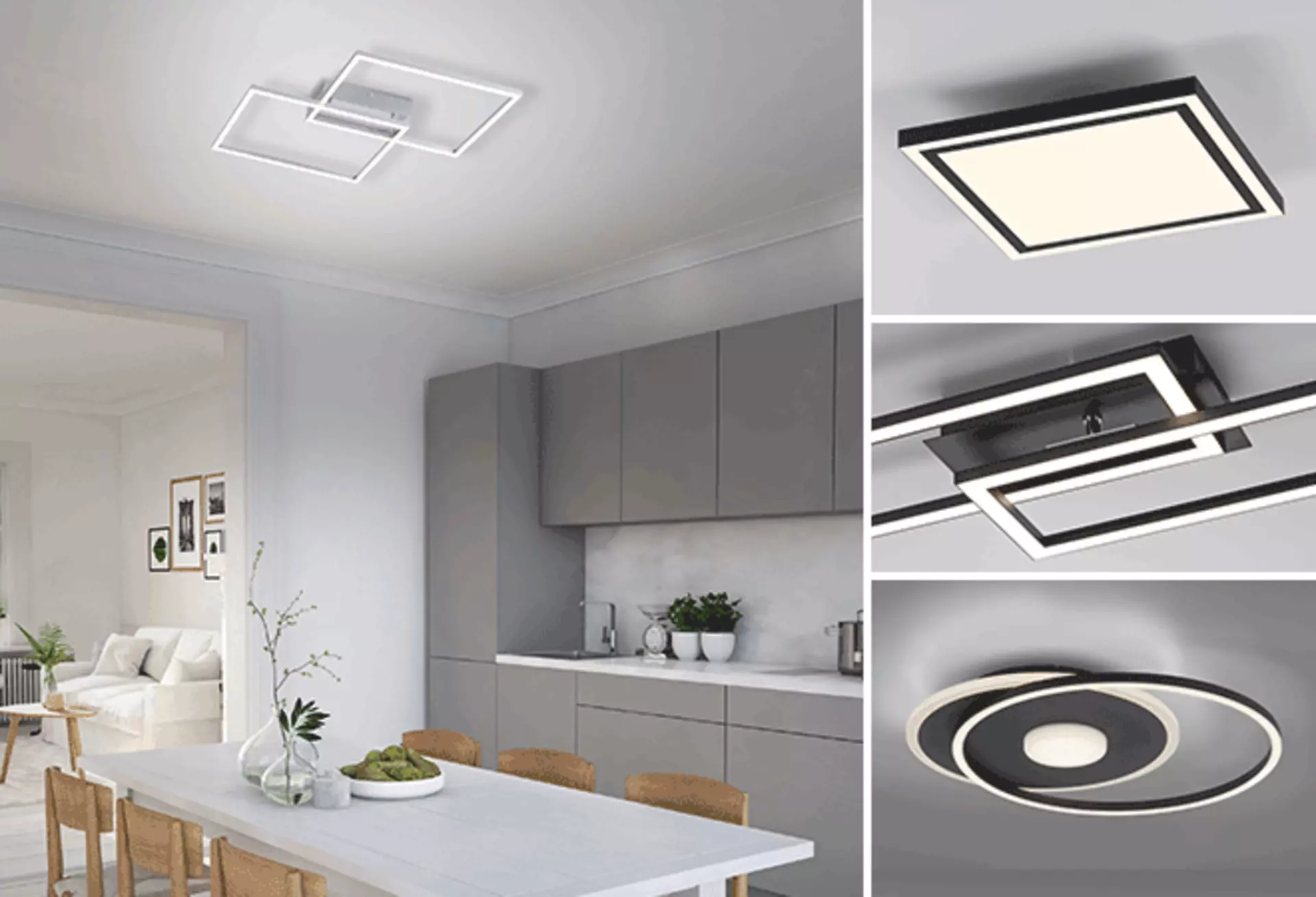 Grundbeleuchtung im Esszimmer mit Deckenleuchten