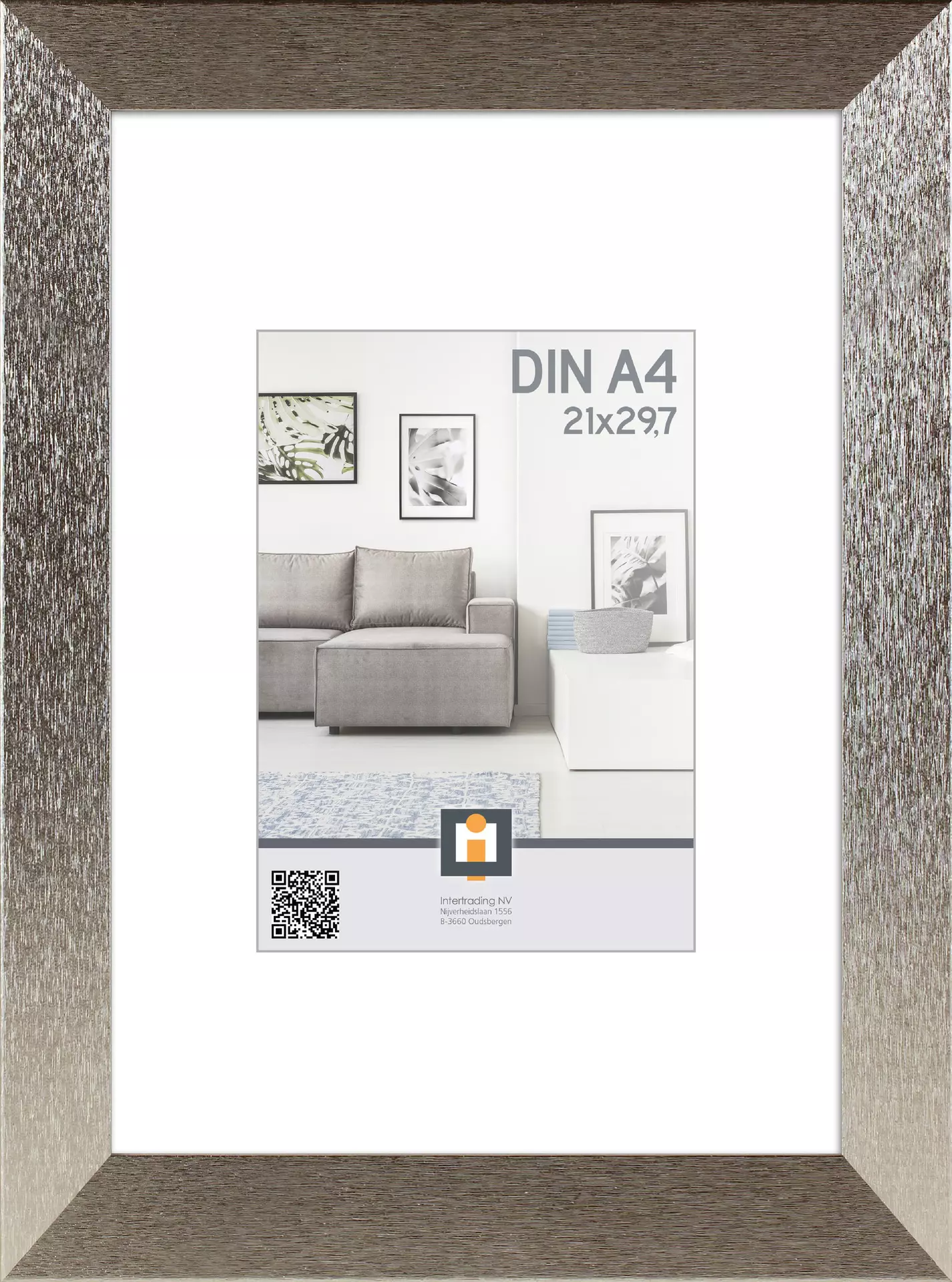 Bilderrahmen BRAGA silber INTERTRADING Holzwerkstoff 26 x 35 x 1 cm